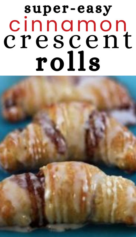 cinnamon crescent rolls Cinnamon Rolls Homemade Easy Crescent Rolls, Crescent Roll Banana Recipes, Breakfast With Croissants Crescent Rolls, Desserts With Pillsbury Crescent Rolls, Crescent Roll Kolaches, Crosont Recipes Dinner Crescent Rolls, Croissant Desserts Pillsbury, Croissant Recipes Easy, Crescent Cinnamon Roll Recipes