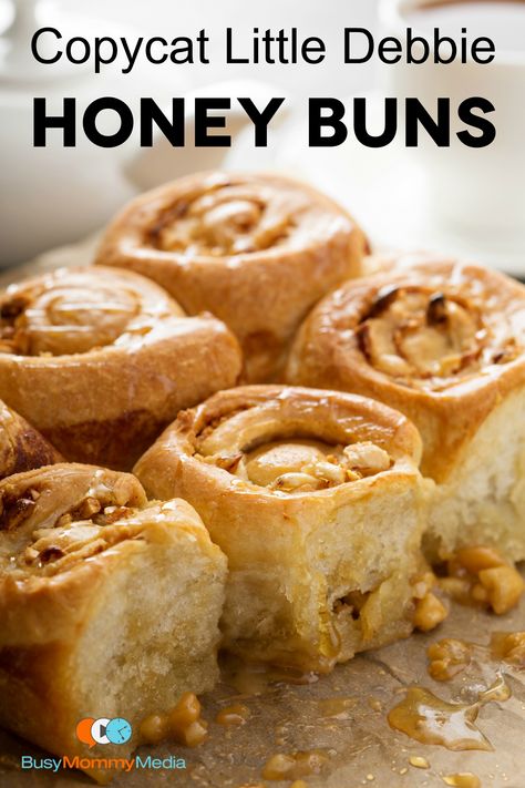 Homemade Honey Buns Honey Bun Recipe, Homemade Honey Buns, Copycat Little Debbie, Copycat Recipes Desserts, Honey Bun, Little Debbie, Honey Buns, Bun Recipe, Top Recipes