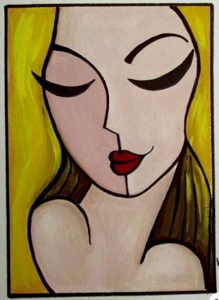 Easy Abstract Art, Tears Art, Cubist Art, Cubism Art, Abstract Face Art, Pop Art Painting, Abstract Faces, Diy Canvas Art Painting, Amazing Art Painting