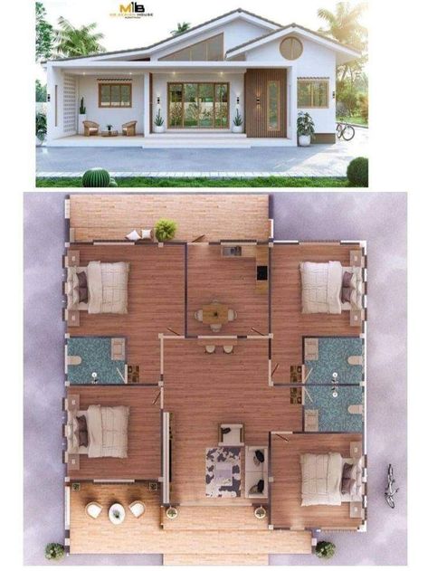 40x60 Pole Barn, Barnodium Homes, Small House Blueprints, House On A Budget, Tiny Farmhouse, Homes Ideas, Affordable House Plans, Cottage Style House Plans, House Floor Design