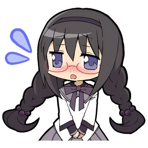 Homura Sticker, Madoka Magica Chibi, Madoka Sticker, Madoka Magica Stickers, Madoka Chibi, Madoka X Homura, Madoka Homura, Akemi Homura, Magica Madoka