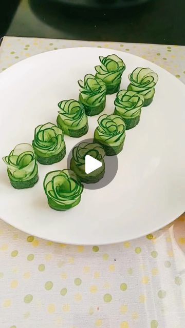 Guoguo To on Instagram: "Making Cucumbers" Cucumber Creative Food Art, Cucumber Orderves Appetizers, Cucumber Art Vegetable Carving, Ocean Themed Veggie Tray, Cucumber Charcuterie, Cucumber On Charcuterie Board, Fancy Cucumber Slices, Vegetables Trays Ideas, Flower Veggie Tray Ideas