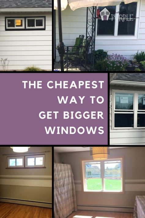 How To Make Exterior Windows Look Bigger, Tiny Luxury, Rent House, Manufactured Home Remodel, Purple Door, Things To Keep In Mind, Diy Window, Big Windows, Home Landscaping