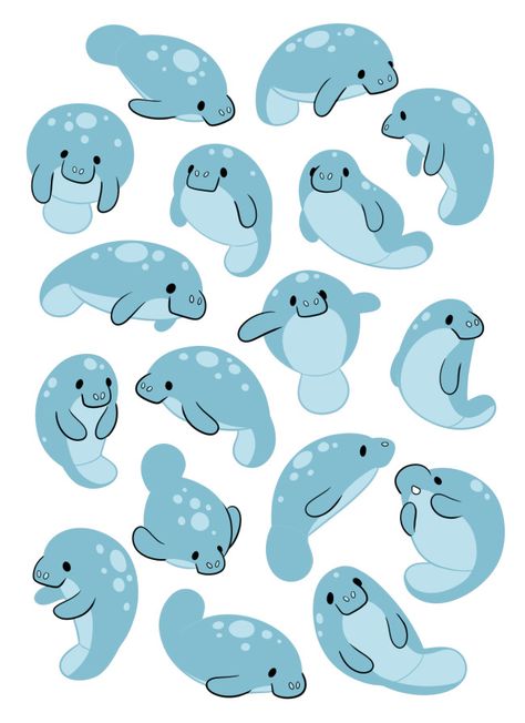 Beachy Quilts, Nursery Mermaid, Manatees, Cute Shark, For Stickers, Cute Doodles Drawings, Cute Doodle Art, Marine Animals, Cute Little Drawings