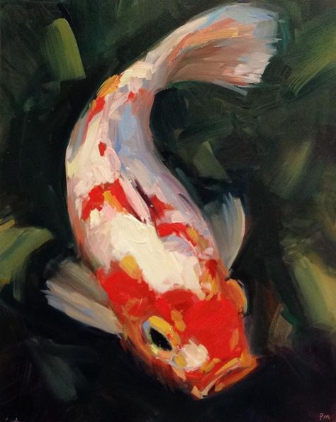 Koi Painting, Koi Art, Carpe Koi, Oil Pastel Art, Arte Sketchbook, Arte Inspo, Fish Painting, Art Inspiration Painting, Painting Art Projects