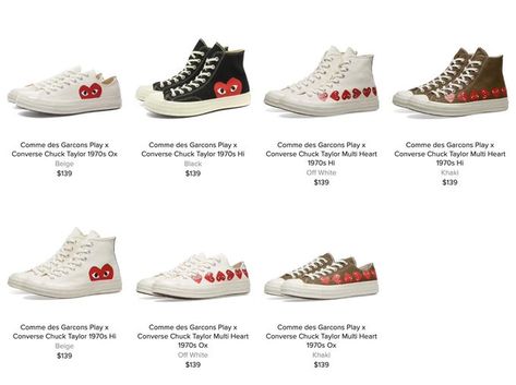 Ad: Comme des Garcons Play x Converse Chuck Collection restocked via End  US:http://bit.ly/2Hkkhg9 EU:http://bit.ly/2ZiCEbx http://bit.ly/2Hkd7sm #muxjasper #fivedoubleues #sneaker #kicks Comes Des Garcons Converse Outfit, Play Comme Des Garcons Outfit, Come Des Garcons Converse Outfit, Comme Des Garcons Converse Outfit, Garcons Converse Outfit, Comme Des Garcons Outfit, Converse Play Comme Des Garcons, Comme Des Garcons Play Converse, Comme Des Garcons Shoes