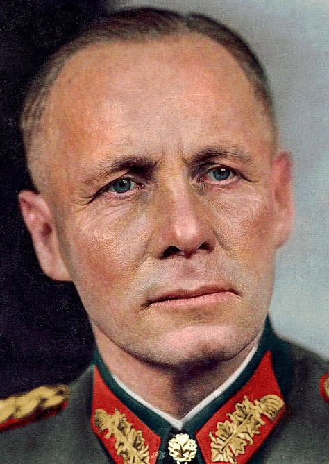 Mcal. Erwin Rommel. Afrika Corps, Colorized Historical Photos, Erwin Rommel, Desert Fox, Field Marshal, German Uniforms, German History, German Military, History Photos