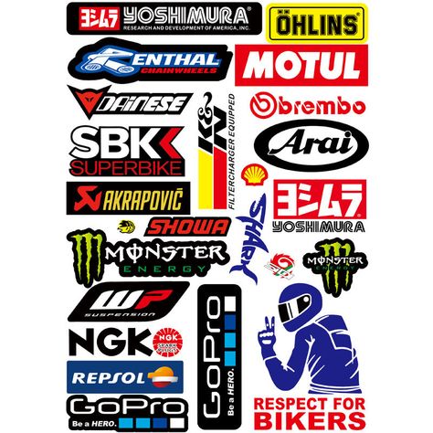 Bike Stickers Design Motorcycles, Akrapovic Logo, Moto Logo Design, Stickers For Bike, Cycle Stickers, Car Sticker Ideas, Cool Car Stickers, Bike Silhouette, Automotive Logo Design