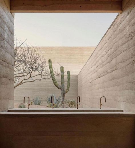 Most epic tennis center. Cabo Sports Complex in Los Cabos designed by by @tallerhectorbarroso / roi @cesarbejarstudio via… | Instagram Rammed Earth Homes, Rammed Earth Wall, Deco Bathroom, Rammed Earth, Casa Container, Sports Complex, Baja California Sur, Earth Homes, Architecture Exterior