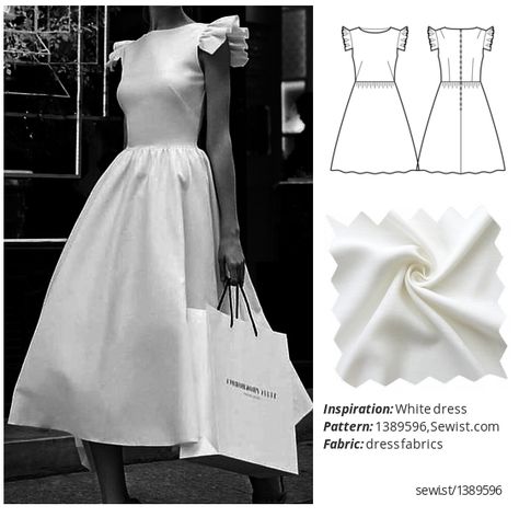 Sewist Patterns, Bridesmaid Skirt And Top, Clothing Sewing Patterns, White Dress Women, Sabrina Neckline, Dresses Patterns, Bridesmaid Skirts, Diy Clothes Design, Make Your Own Clothes