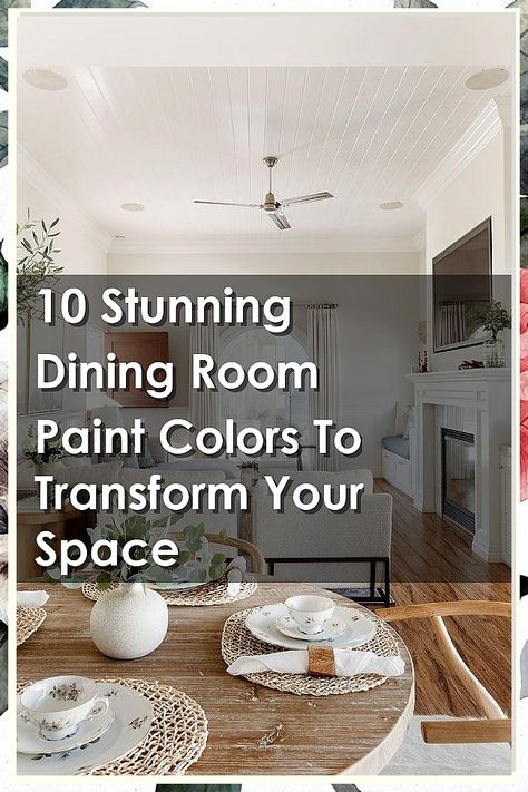 Looking to revamp your dining room? Check out these 10 stunning dining room paint colors that will completely transform your space. From bold and vibrant hues to calming neutrals, find the perfect color to suit your style and create a welcoming atmosphere for your next dinner party. Whether you prefer a modern look or a more traditional feel, these paint colors will help you achieve the dining room of your dreams. Dining Room Painted All One Color, Rooms Painted All One Color, Popular Dining Room Colors, Dining Room Wall Colors, Dining Room Paint Color Ideas, White Dining Room Furniture, Trendy Dining Room, Dining Room Wall Color, Dining Room Colour Schemes