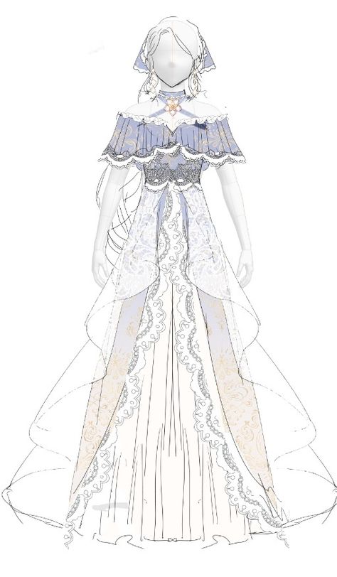 Manhwa Dress, Dress Design Drawing, Old Fashion Dresses, Anime Inspired Outfits, Drawing Anime Clothes, Dress Design Sketches, Dress Drawing, Older Brother, Anime Dress