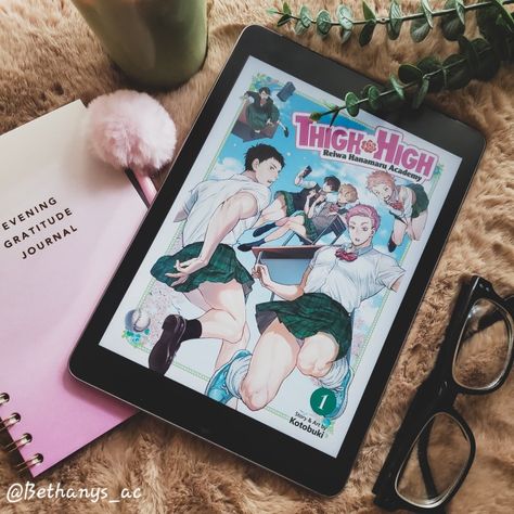 Thigh High: Reiwa Hanamaru Academy Vol 1 Ipad Ipad Esthetic Flatlay Ipad Flatlay, Thigh High Reiwa Hanamaru Academy, Flatlay Ideas, Book Flatlay, Manga Books, Ipad Art, Visual Content, Gratitude Journal, Thigh High