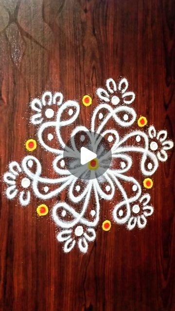 Rangoli Latest Design, Simple Rangoli Designs With Dots, Easy Kolam Designs, Muggulu Design Simple, Rangoli For Beginners, Simple Rangoli Kolam, Daily Muggulu, Creative Rangoli, Simple Rangoli Designs