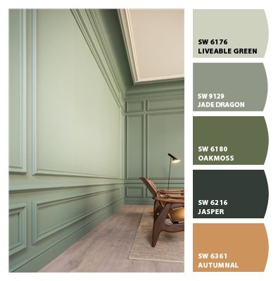 Paint colors from ColorSnap by Sherwin-Williams Brown Master Bath, Wall Painting Colors, Interior Wall Painting, Modern Living Room Colors, Sherwin Williams Green, Living Room Color Combination, Exterior House Paint Color, Paint Color Combinations, Room Color Combination