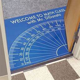 protractor angles door mat - Bing - Shopping Math Design Ideas, Measure Angles, Kumon Math, Math Lab, Math Classroom Decorations, Math Tutor, Math Methods, Math Art, Mental Math