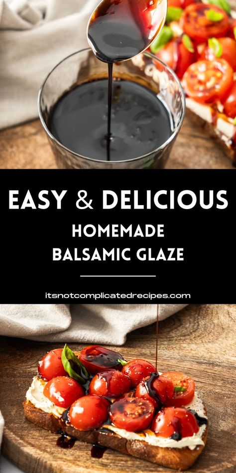 Balsamic Reduction Recipe, Balsamic Glaze Recipes, Balsamic Vinegar Recipes, Complicated Recipes, Easy Salad Dressing, Salad Dressing Recipes Homemade, Condiment Recipes, Balsamic Reduction, Savoury Recipes