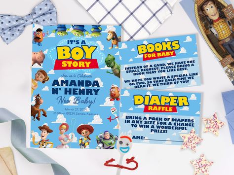 Its a boy story invitation, Toy Story Invitation, Toy Story Digital Invitation, Toy Story baby shower Invitation, DIGITAL FILE ONLY 0040 Toy Story Baby Shower Invitations, Toy Story Baby Shower Games, Toy Story Baby Shower Theme, Toy Story Baby Shower Ideas, Story Invitation, Toy Story Invitations, Toy Story Baby, Its A Boy, Baby Planning