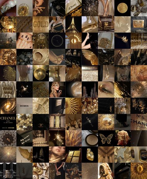 100 PCS | Golden Aesthetic Wall Collage Kit | Gold Black Photo Collage | Dark Golden Aesthetic Wall Photo Prints | Gold Wall Photo Collage 5x5 size (DIGITAL DOWNLOAD) Black Photo Collage, Wall Photo Collage, Golden Aesthetic, Aesthetic Wall Collage, Wall Collage Kit, Wall Photo, Black Photo, Collage Kit, Gold Wall