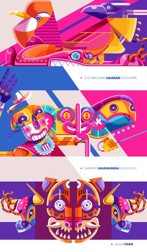 Poster Illustrator Design, Carnaval Design, Graphic Illustration Art, Behance Illustration, 2023 Design, Colorful Illustration, Poster Layout, Illustration Character Design, Mural Art