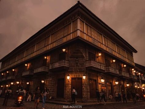 Intramuros Aesthetic Night, Vigan Philippines, Intramuros Manila, Filipino House, Night Street Photography, Laoag, Vintage Paper Printable, Let's Get Lost, Filipino Art