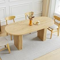 Tables For Kitchen, Round Dining Room Tables, Oval Kitchen Table, Wood Table Modern, Living Room Natural, Round Dining Room Table, Round Dining Room, Natural Living Room, Dining Design