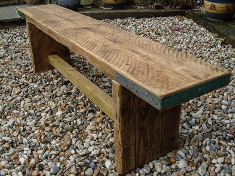 Scaffold Furniture, Diy Bank, Into The Wood, Kids Room Furniture, Scaffold Boards, Rustic Bench, Diy Holz, Diy Bench, Into The Woods