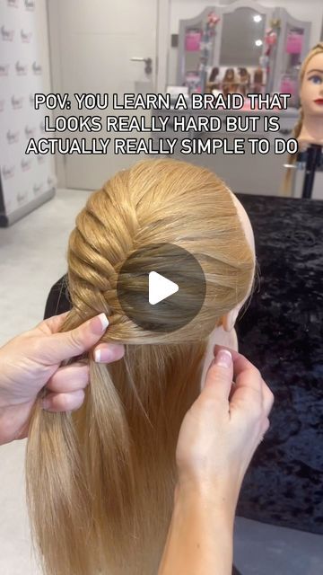 Claire Kent on Instagram: "How to do a French Fishtail Braid. This style looks like it will be really difficult to do but it is actually really easy. It’s another braid that only ever has two sections of hair. You just need to keep it tight by placing a thumb at the bottom of the last stitch to hold it all in place. SAVE to practice in your own time and let me know how you get on 🩷 FOLLOW FOR MORE BRAID REELS . . . .   #hairup #trenzastyle #halfup #fishtailbraid #fishtailbraids #braidtutorial #tranças #kidshairstyles #hairstylesforgirls #peinados #hairtutorial #hairreels #easyhairstyles #hairvideo #girlshairstyles #nagô #braidsforgirls #braidsofinstagram #hairideas #hairtutorial #hairtutorials #braidstyles #braidedhairstyles #braidideas #penteados #peinadosparaniñas #braidinspo #trenza #h French Fishtail Braid, How To Do A Fishtail Braid, Fishtail Braid Hack, How To Do Fish Tail Braids, Fishtail Braid How To, Easy Fish Tail Braid Tutorial Simple, Fishtale Braid Tut, Fish Tail Braid How To Step By Step French Fishtail, Angled Haircut