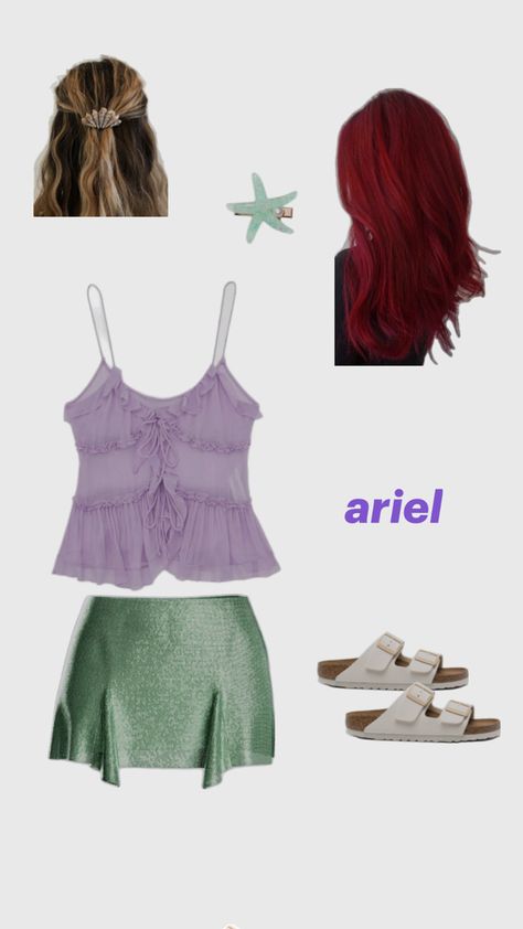 mermaid, little mermaid, halloween, ariel Simple Ariel Costume, Ariel Themed Outfits, Arial Halloween Costumes, The Little Mermaid Costume Women, Ariel Princess Costume, Ariel Costume Aesthetic, Ariel Adult Costume, Easy Ariel Costume, Ariel Inspired Outfit