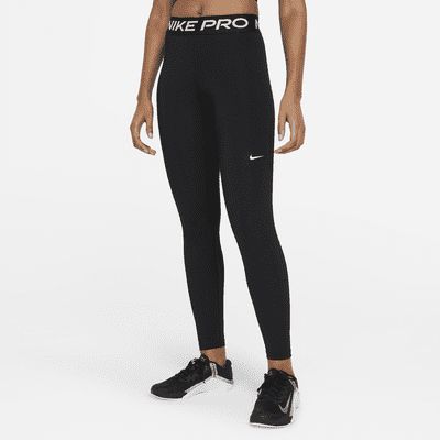 Nike Pro Women's Mid-Rise Leggings. Nike AU Legging Nike, Mesh Panel Leggings, Nike Pro Leggings, Nike Pro Women, Nike Outlet, Leggings Nike, Comfy Leggings, Top Nike, Work Uniforms