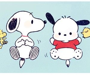 23 images about pochacco on We Heart It | See more about pochacco, sanrio and kawaii Baby Snoopy, Snoopy Cartoon, Snoopy Wallpaper, Hello Kitty Characters, Snoopy Pictures, Snoopy Love, 2019 Calendar, Hello Kitty Iphone Wallpaper, Snoopy And Woodstock