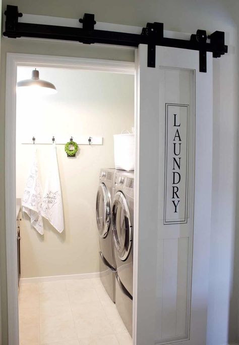 Modern Farmhouse Laundry Room, Laundy Room, Laundry Room Storage Shelves, Small Laundry Room Organization, Room Storage Diy, Basement Laundry Room, Laundry Room Doors, Farmhouse Laundry Room, Laundry Room Cabinets