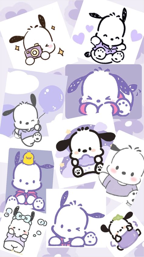 #pochacco #wallpaper Pochacco Wallpaper, Telegram Themes, Pink Wallpaper Ipad, Images Hello Kitty, Walpaper Hello Kitty, Cute Blue Wallpaper, Images Kawaii, Iphone Wallpaper Kawaii, Funny Iphone Wallpaper