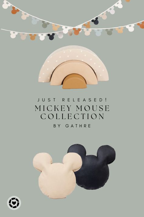 Neutral Disney Home Decor, Mickey Toddler Room, Neutral Disney Decor, Retro Disney Nursery, Mickey Playroom, Boho Disney Nursery, Boho Disney Decor, Mickey Mouse Toddler Room, Disney Themed Playroom