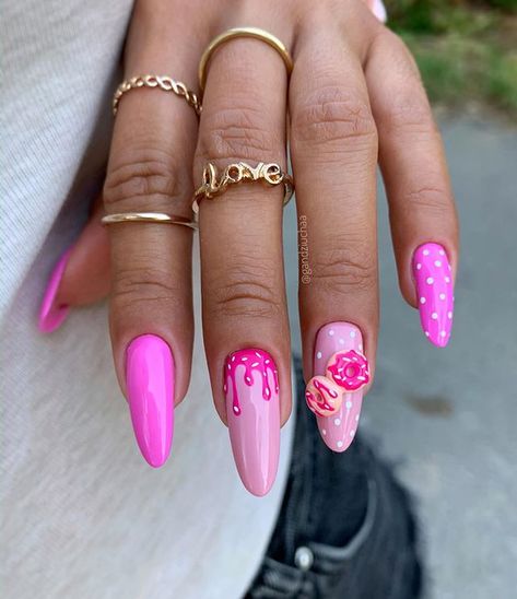 #instanails hashtag on Instagram • Photos and Videos Pink Glazed Donut, Peach Nail Art, Peach Colored Nails, Peach Nail Polish, Donut Nails, Silver Nail Designs, Golden Nails, Peach Nails, Matte Nail Polish