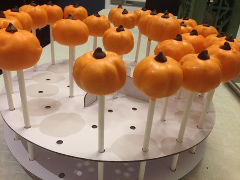 Pumpkin Cake Pops Pumpkin Roll Cake Pops, Cake Pop Pumpkins, Cake Pops Designs Thanksgiving, Jack O Lantern Cake Pops, How To Make Pumpkin Cake Pops, Pumpkin Cheesecake Cake Pops, Simple Halloween Cake Pops, Fall Inspired Cake Pops, Cake Pops Fall Theme