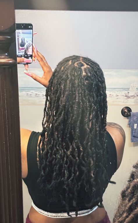 Long Curly Locs Black Women, Long Healthy Locs, Long Locs Black Women, Black Women Freeform Locs, Long Thick Locs Black Women, Black Women With Locs Aesthetic, Black Locs, Locs Black Women, Women Locs