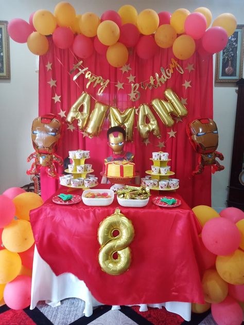 Iron Man Birthday Party Ideas, Ironman Birthday Party, Iron Man Birthday Party, Iron Man Theme, Mens Birthday Party Decorations, Iron Man Party, Iron Man Birthday, Iron Man 3, Man Party