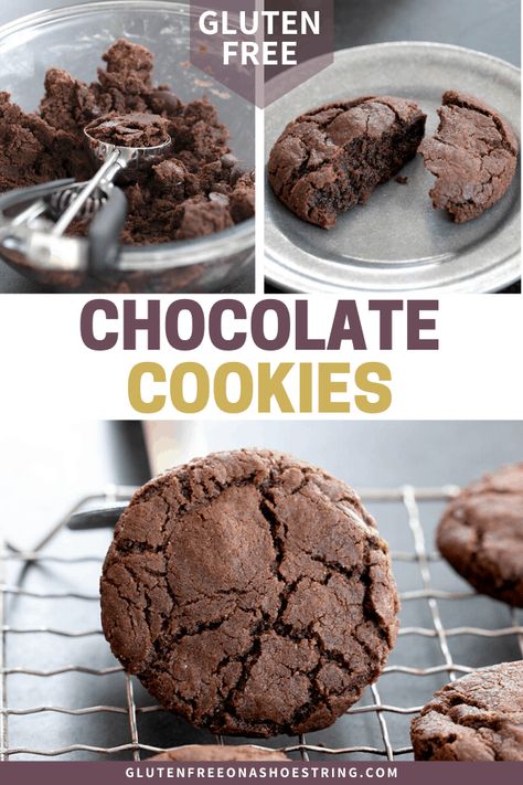 Chocolate Cookie Recipes Easy, Gluten Free Chocolate Cookies, Soft Cookie Recipe, Cookie Recipes Chewy, Chewy Chocolate Cookies, Dark Chocolate Cookies, Frozen Chocolate, Chocolate Cookie Recipes, Oreo Dessert