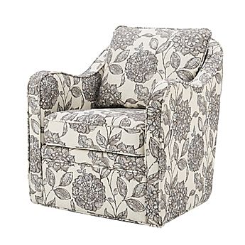 image of Madison Park Brianne Swivel Chair in Beige Swivel Arm Chair, Family Room Sofa, Cozy Seating, Modern Classic Style, Swivel Accent Chair, Accent Arm Chairs, Madison Park, Modern Armchair, Swivel Seating