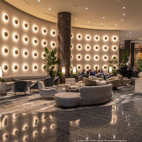 Beach Hotel Lobby Design, Business Lounge Design, Lounge Hotel Lobby, Coastal Hotel Lobby, Hotel Lounge Design, Modern Hotel Lobby Design Luxury, Miami Hotel Lobby, Hotel Lobby Design Luxury, Beach Hotel Design