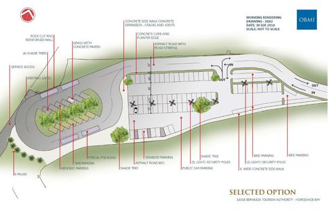 Transportation Upgrades For Horseshoe Bay - Bernews Drop Off Plan, Drop Off Design Architecture Plan, Drop Off Design Architecture, Drop Off Design, Architecture Site Plan, Pedestrian Safety, Tourism Development, Horseshoe Bay, Classic Vehicles