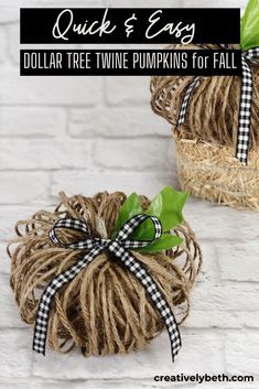 Twine Pumpkins, Jute Twine Crafts, Twine Diy, Twine Crafts, Fall Pumpkin Crafts, Fall Decor Diy Crafts, Fun Pumpkins, Pumpkin Projects, Pinterest Party