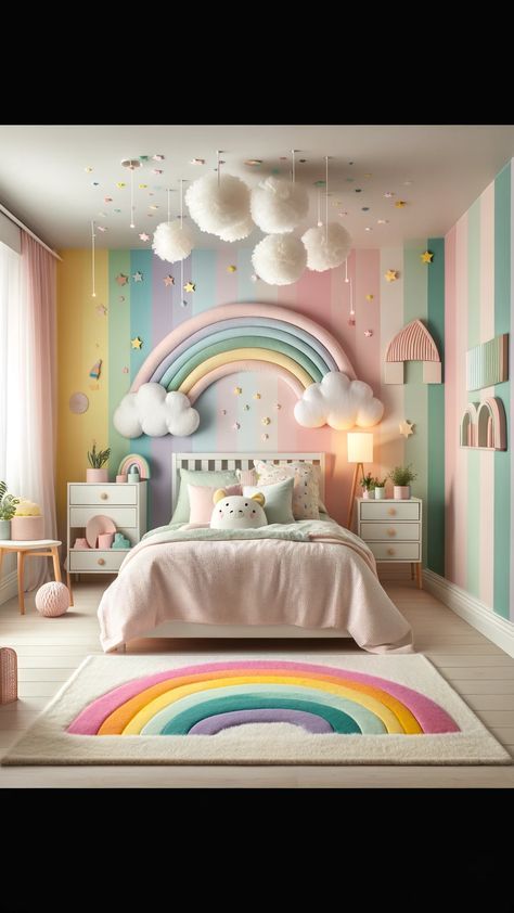 Girly Room Decor Ideas Small Spaces, Girls Bedroom Decor Ideas Kids, Room For Kids Girl, Bedroom Ideas Girls Kids, Children's Bedroom Ideas Girl, Little Kid Bedroom Ideas Girl, Small Room For Girls Ideas, Pastel Girls Room Bedroom, Girls Room Ideas Small Spaces