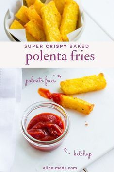 Chips Sauce, Polenta Fries Baked, Vegetarian Cabbage Soup, Polenta Chips, Buns Homemade, Crispy Polenta, Best Sauces, Low Fodmap Vegan, Baked Polenta