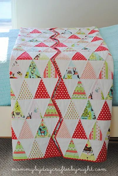 Over 30 Favorite Christmas Quilts | Quilting | Diary of a Quilter Modern Christmas Quilt, Christmas Quilt Ideas, Christmas Quilt Blocks, Quilts Christmas, Christmas Tree Quilt, Isosceles Triangle, Quilt Christmas, Christmas Quilt Patterns, Triangle Quilts