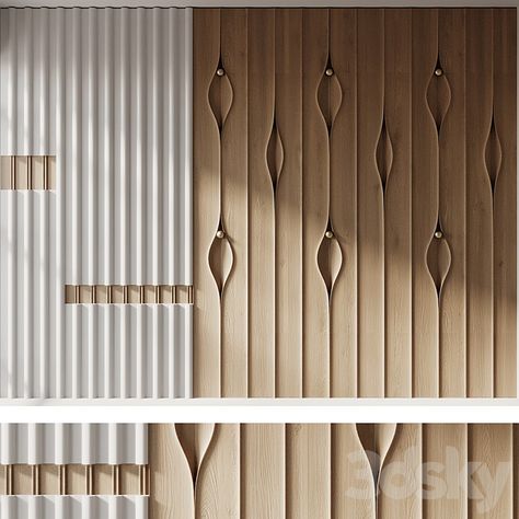 wall panel 08 - 3D panel - 3D model Luxury Feature Wall Design, 3d Panel Texture, 3d Panel Design, Modern Plastering, Wall Paneling Design, Wall Panelling Design, Texture Interior Design, Wall Paneling Ideas, Wall Panel Texture