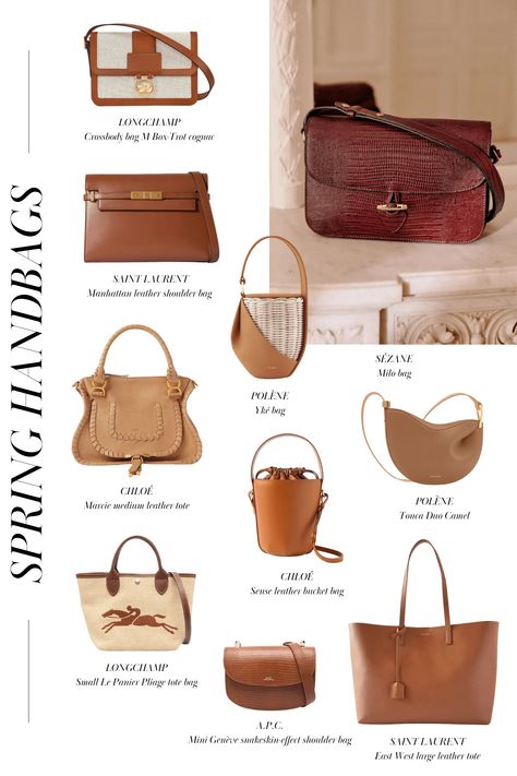 10 of the Very Best French Handbags for Spring to Shop Now Trending Purses, Longchamp Crossbody Bag, Dream Handbags, Longchamp Crossbody, French Handbags, Minimalist Handbag, Spring Handbags, Timeless Chic, Bucket Bags