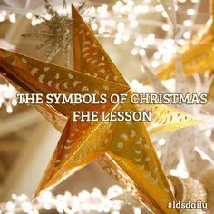 The Symbols of Christmas FHE Lesson | Christmas FHE Lesson | Christmas FHE Ideas | Family Home Evening Activities Symbols Of Christmas, Lds Christmas, Family Home Evening Lessons, Ward Christmas Party, Activity Day Girls, Christmas Lesson, Fhe Lessons, Christ Centered Christmas, Christmas Program