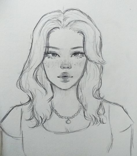 Face Art Drawing, Girl Face Drawing, Indie Drawings, Girl Drawing Sketches, Animation Art Sketches, Cute Sketches, Face Sketch, Easy Drawings Sketches, Art Drawings Sketches Creative